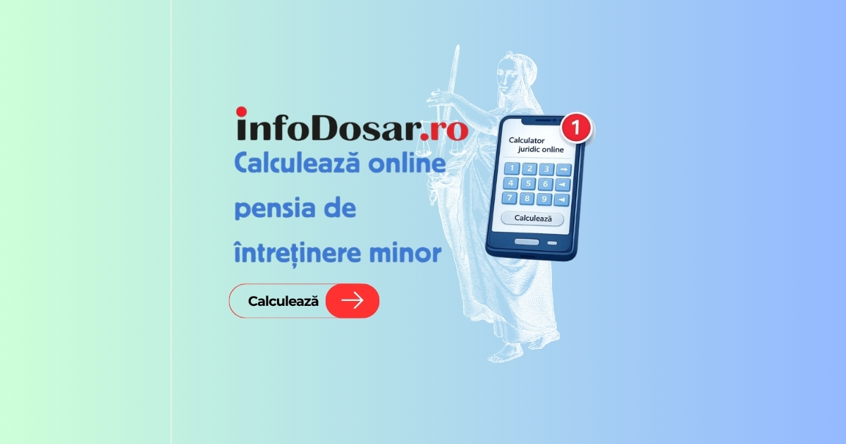 Calculator pensie de întreținere minor InfoDosar
